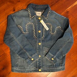 Wrangler Blue Jean Jacket with Gold Accents